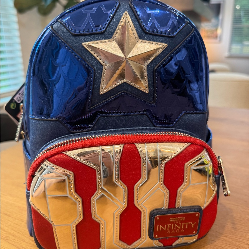 Loungefly Blue and Red Star Backpack
